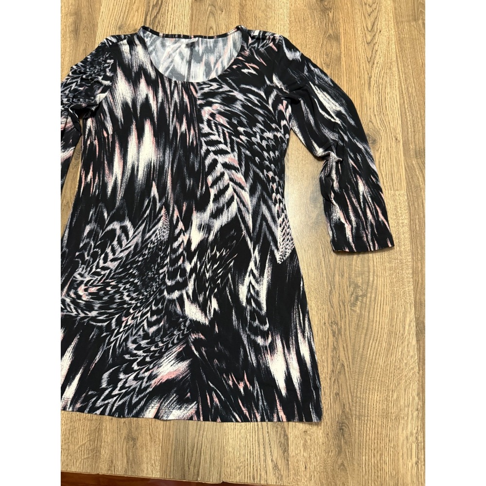 Jockey Dress, Women's Size XS, Pink Black White, Animal Print, Long Sleeve - Picture 4 of 8
